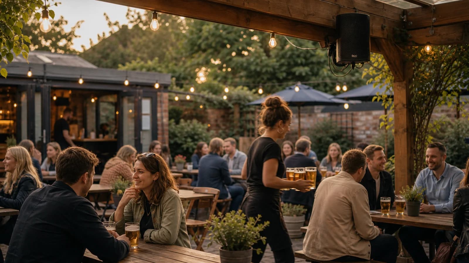Beer garden background music: outdoor service without licensing guesswork