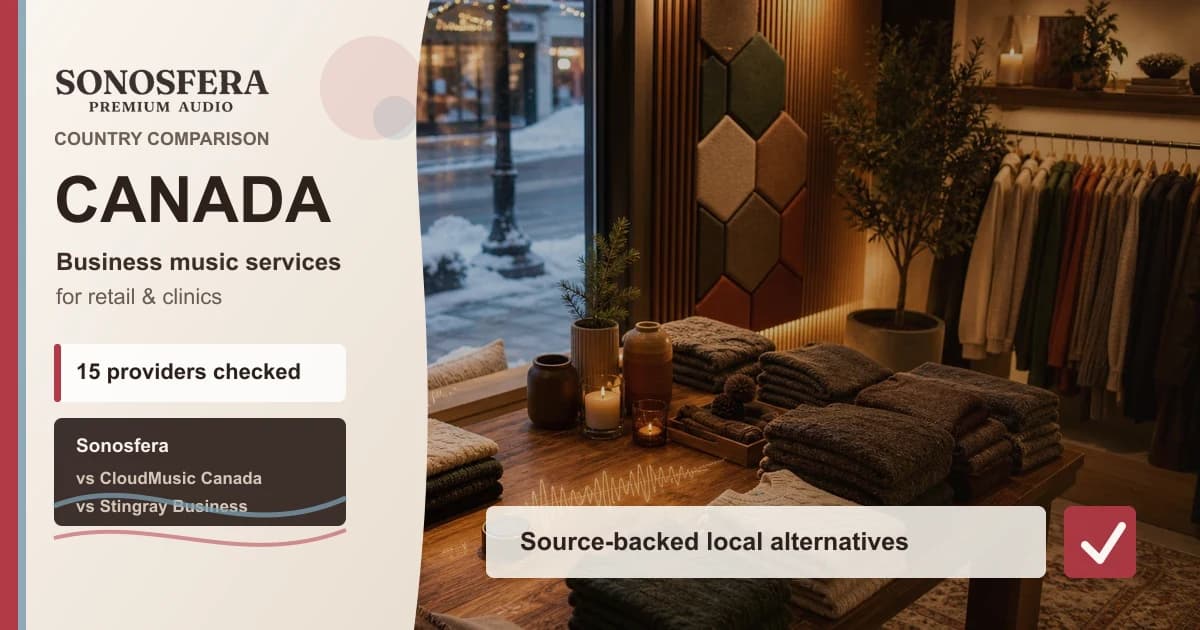 Best business music services in Canada: Sonosfera vs local alternatives