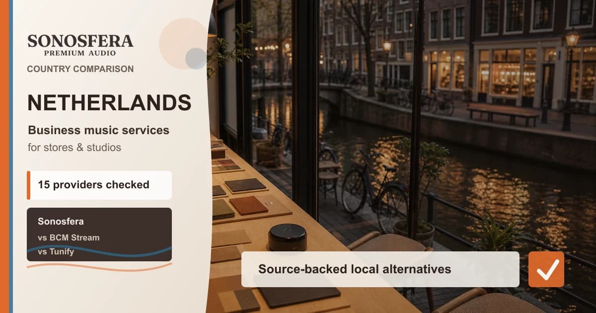 Beste zakelijke muziekdiensten in Nederland: Sonosfera vs lokale alternatieven