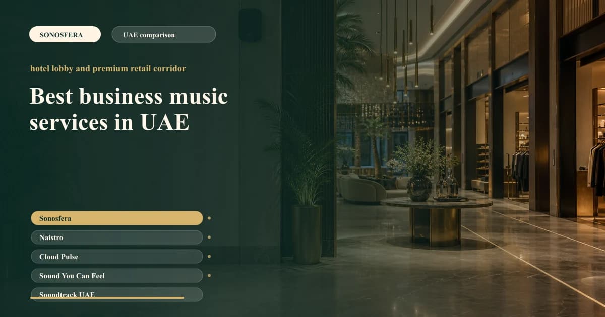 Best business music services in UAE: Sonosfera vs local alternatives