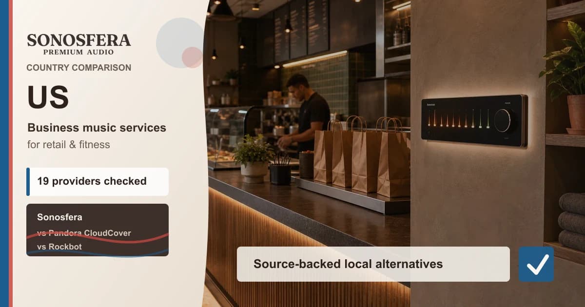 Best business music services in United States: Sonosfera vs local alternatives
