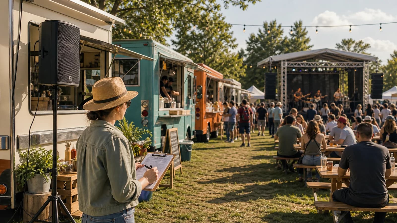 Food festival music licensing in the US: background music vs stage rights