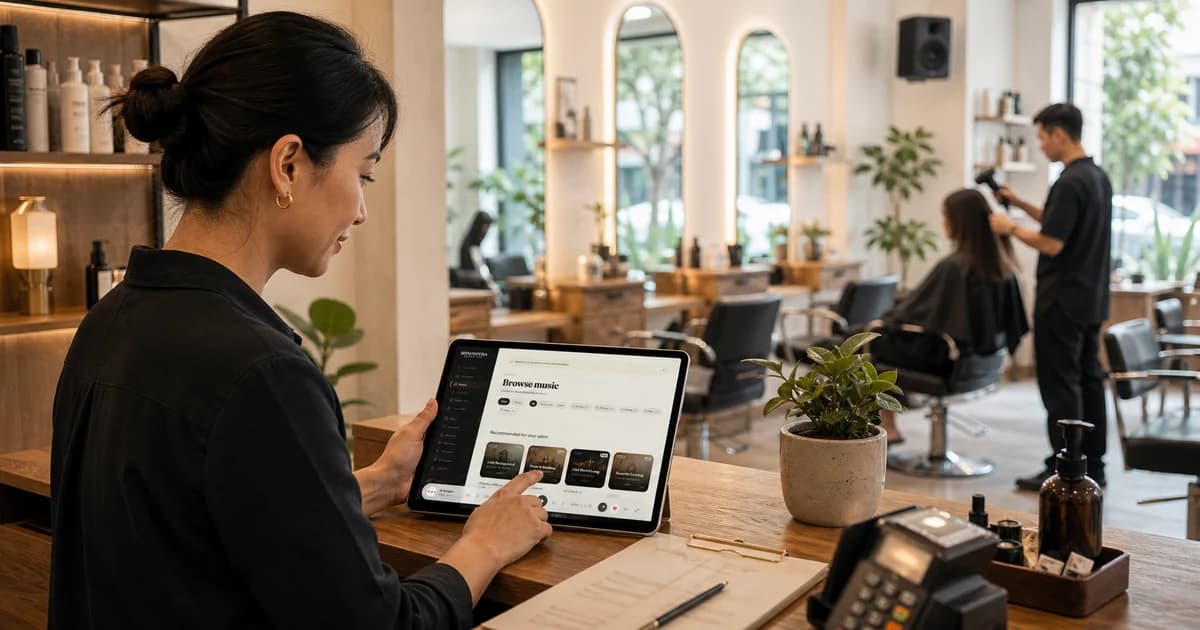 Nhạc nền salon tóc hợp pháp: Hướng dẫn pháp lý đầy đủ năm 2026
